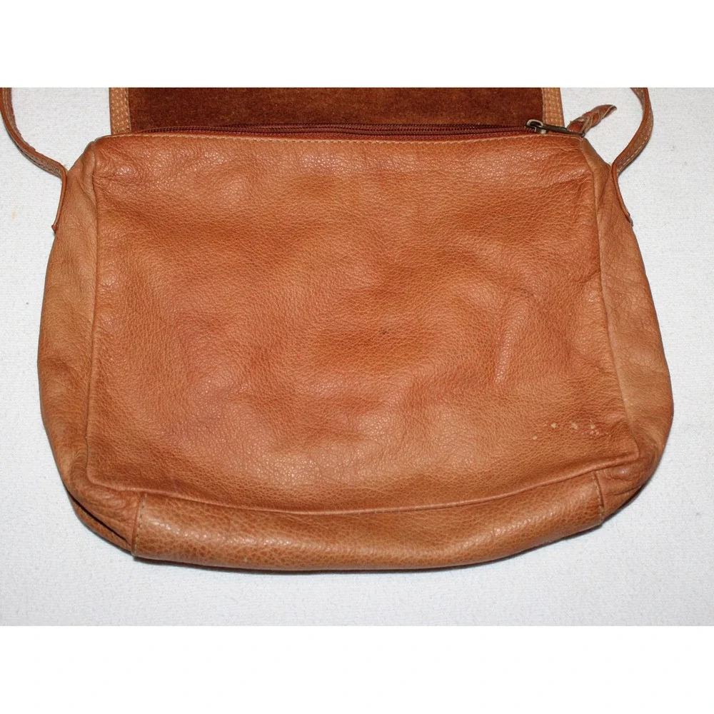 VTG Emily Ann of Boca Raton women's handbag purse brown leather with‎ flap India